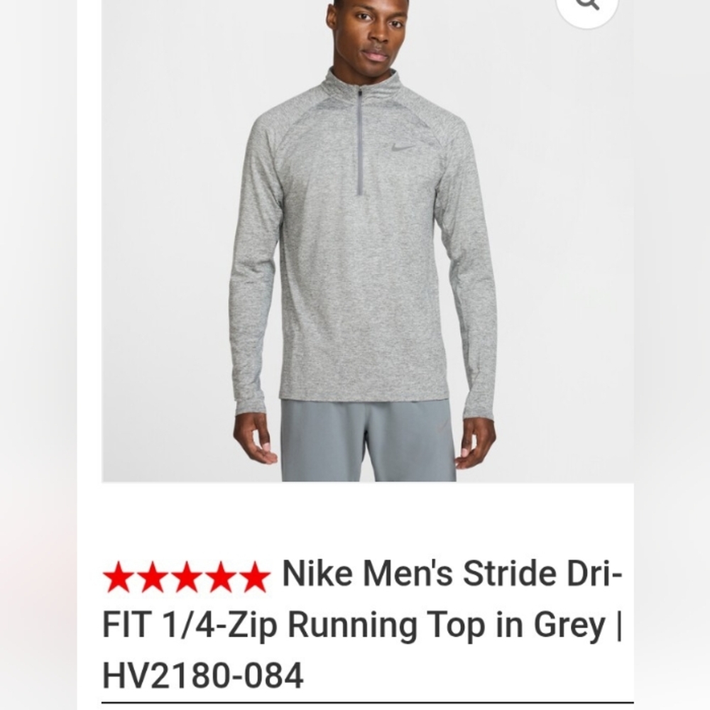 Nwt Xl Nike Grey Heather Dri-FIT 1/4-Zip Performance Jacket